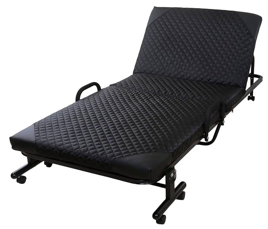 エブリー6046 ブラック 折り畳みベッド シングル 14段階リクライニン 楽天市場】折りたたみベッド シングル 14段階リクライニング